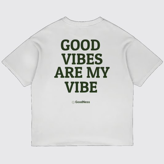Good Vibes Are My Vibe Typography T-Shirt | Bold Statement Quote Tee | Unisex Premium Cotton