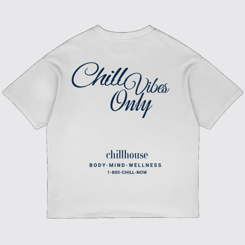 Chill Vibes Only Typography T-Shirt | Relaxed Aesthetic Quote Tee | Unisex Premium Cotton