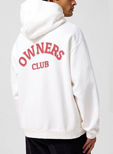 OWNERS CLUB CLASSIC HOODIE- PREMIUM STREETWEAR PULLOVER WITH BACK PRINT